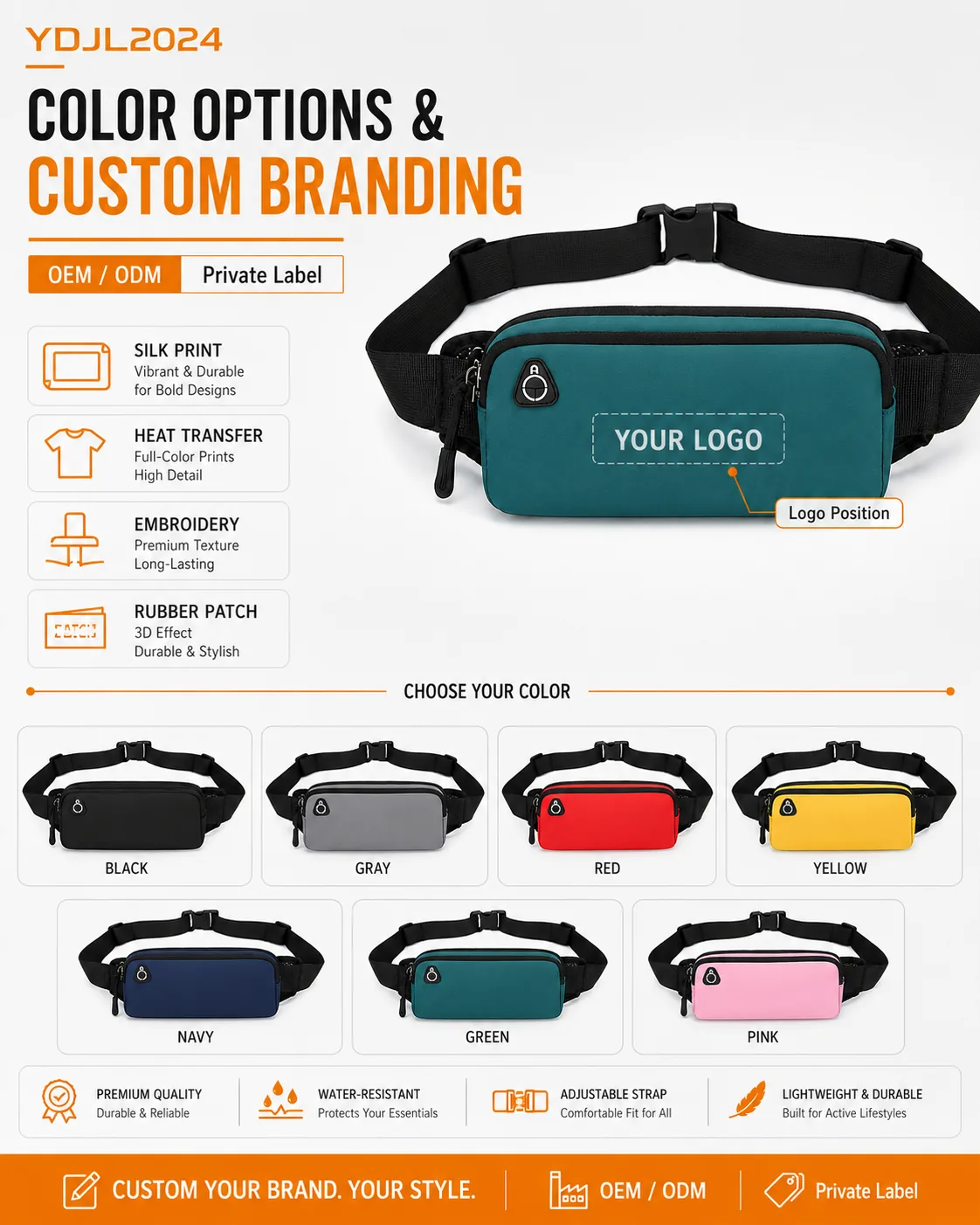 Sport Waist Bag — YDJL2024 - color options