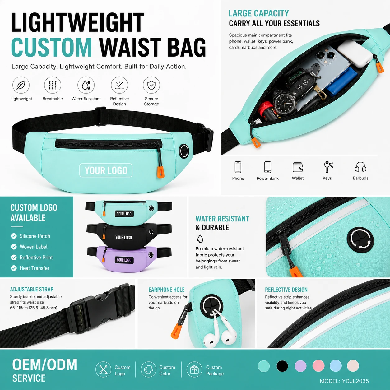 Sports Waist Bag — YDJL2035 - product features