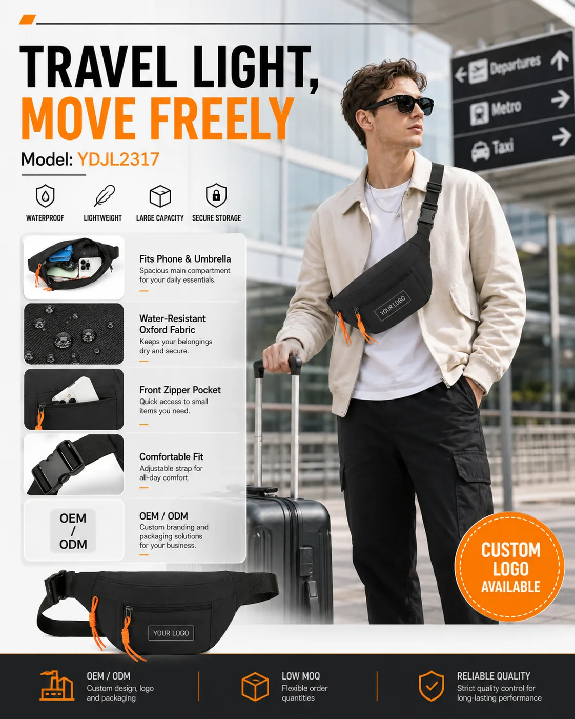 YDJL2317 Waterproof Waist Bag - product hero