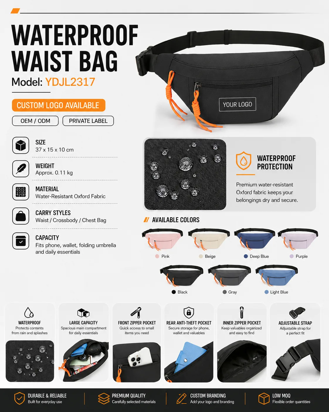 Waterproof Waist Bag — YDJL2317 - product details